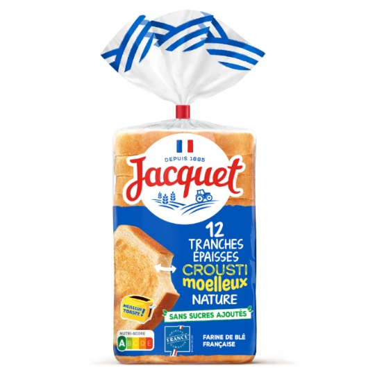 Pain de Mie Nature Crousti Moelleux Sans sucres ajoutés JACQUET