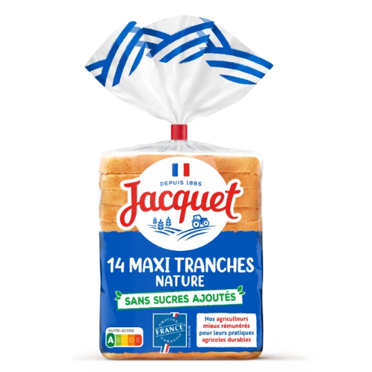 Pain de Mie Maxi Tranches Nature Sans sucres ajoutés JACQUET
