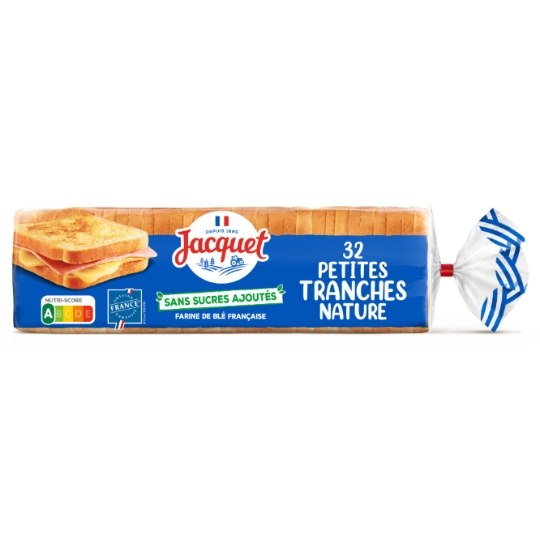 Pain de Mie Petites tranches Nature Sans sucres ajoutés JACQUET