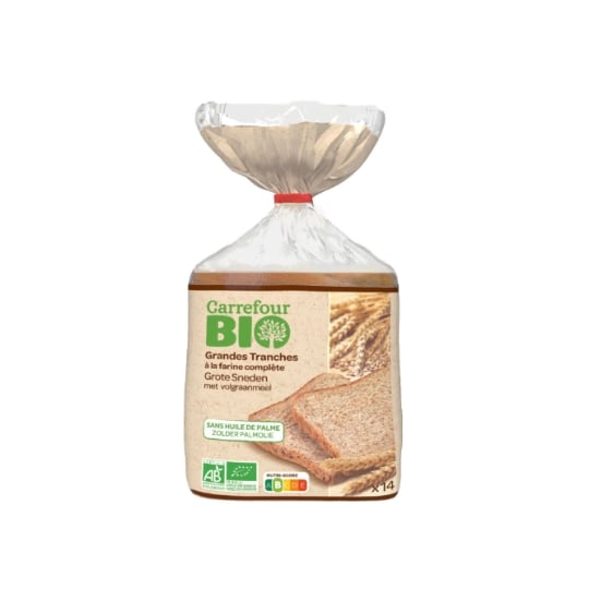 Pain de mie Complet  Grandes Tranches Bio CARREFOUR BIO