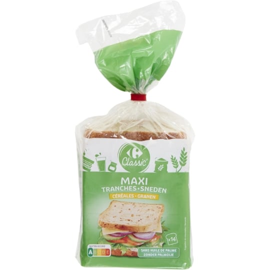 Pain de mie Céréales Grandes Tranches CARREFOUR