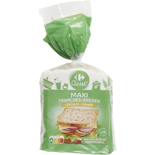Pain de mie céréales maxi tranches CARREFOUR CLASSIC'