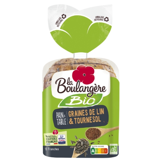 Pain de Mie Graines de Lin et Tournesol Bio LA BOULANGERE