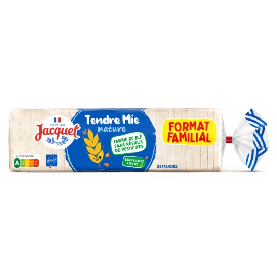 Pain de Mie Sans Croûte Nature Sans sucres ajoutés JACQUET