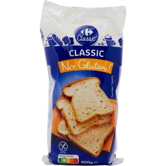 Pain de mie Classic sans gluten CARREFOUR NO GLUTEN !