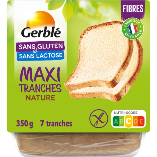 Pain de Mie Maxi tranches Sans Gluten GERBLE