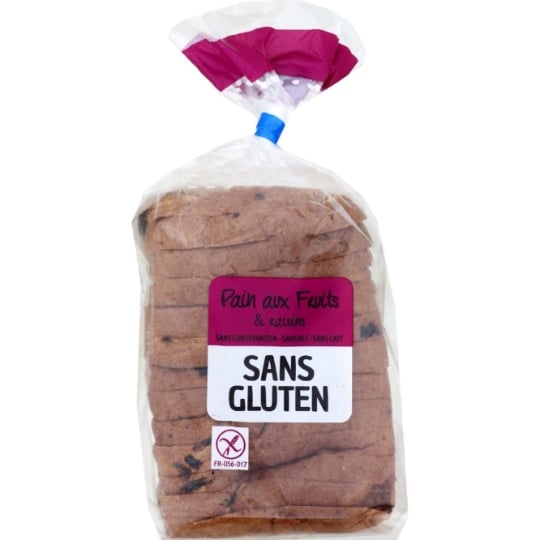 Pain aux Fruits Secs Tranché Sans Gluten