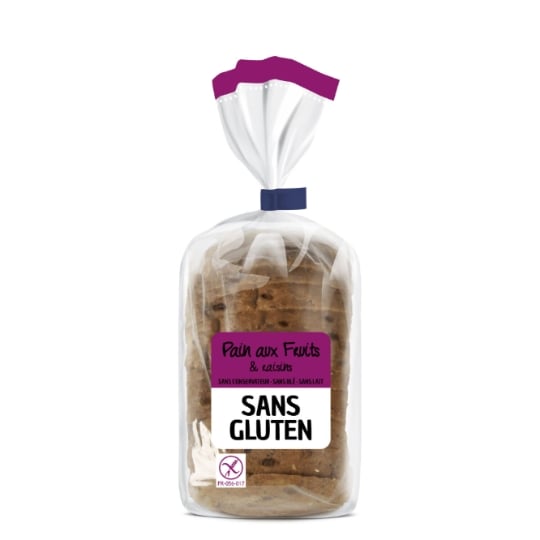 Pain aux Fruits Secs Tranché Sans Gluten