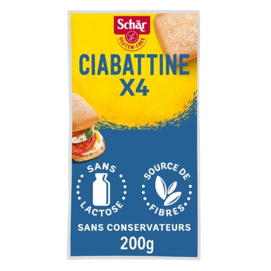 Petits pains Ciabatta, sans gluten SCHAR