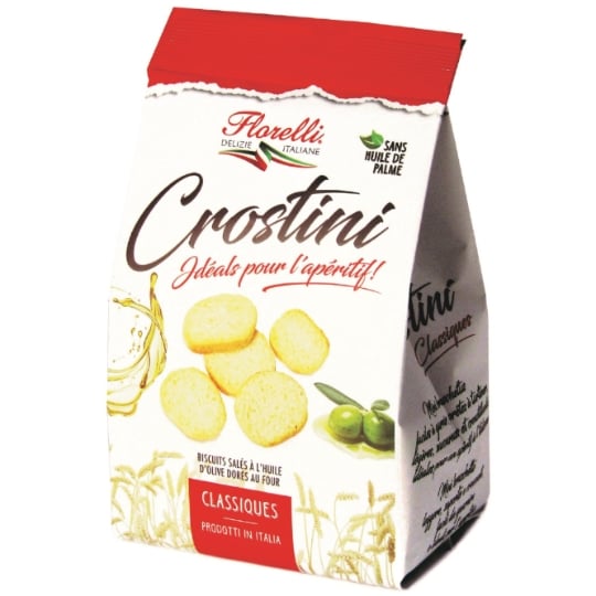 Biscuits apéritifs crostini à l'huile d'olive FLORELLI