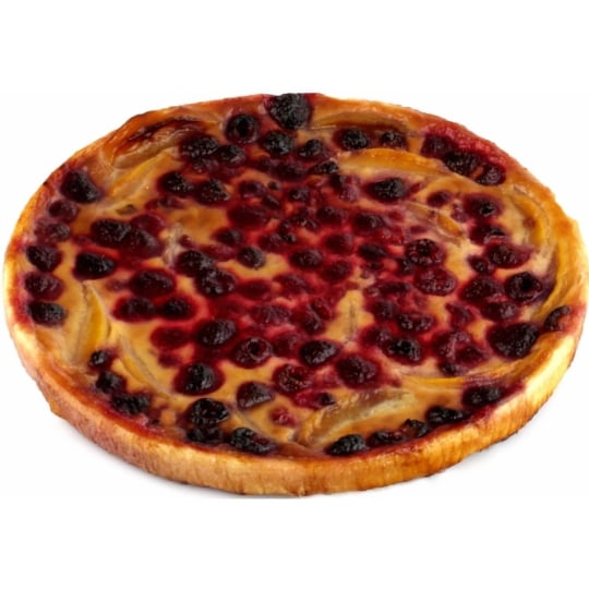 Tarte pêches framboise 6 parts