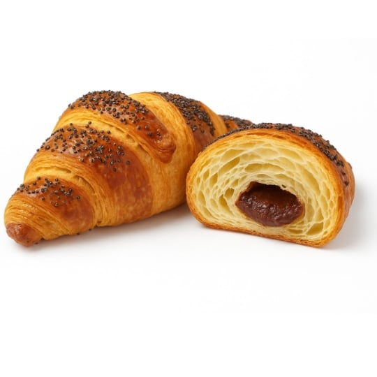 Croissant Fourré au Cacao et Noisettes Pur Beurre