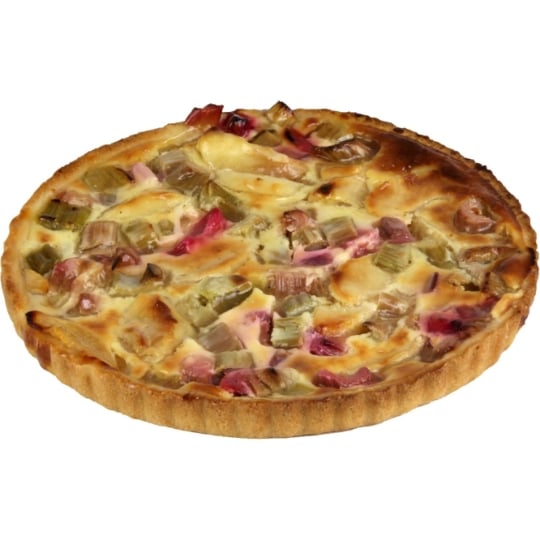 Tarte aux pommes et à la rhubarbe