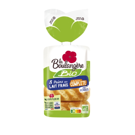 Pains au lait  bio à la farine complète LA BOULANGERE
