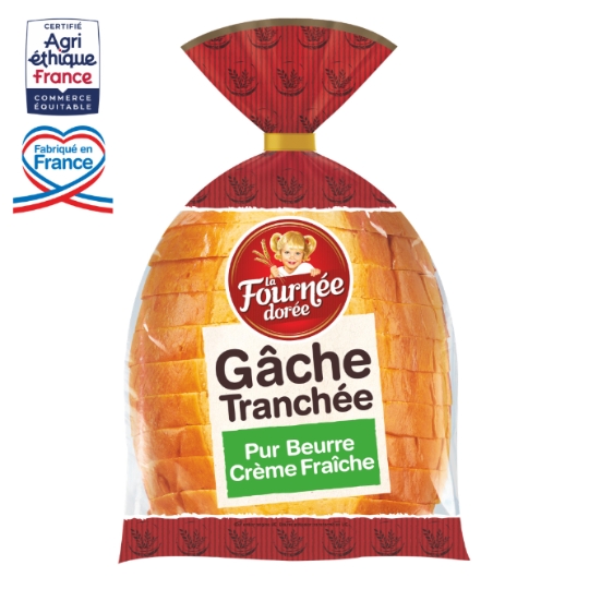 Gâche des Gourmands Tranchée Beurre et Crème Fraîche LA FOURNEE DOREE