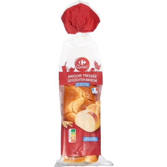 Brioche tressée aux oeufs frais CARREFOUR CLASSIC'