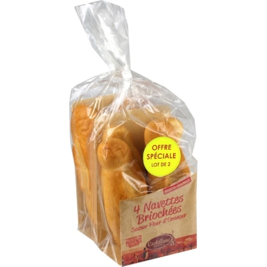 Navettes briochées fleur oranger BISCUITERIE CASTELLANE