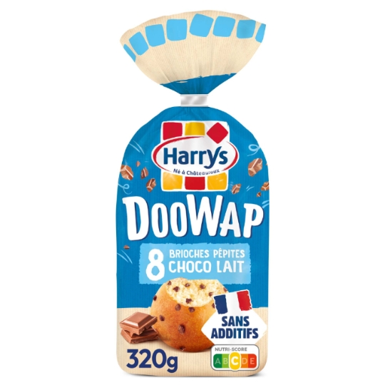 Brioches doowap aux pepites de chocolat au lait sans additifs HARRYS
