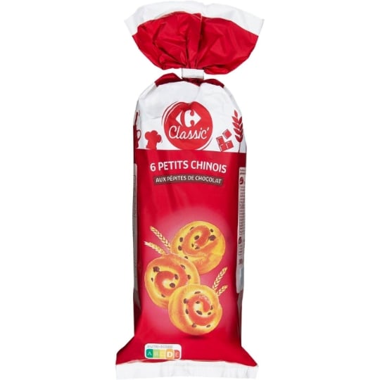 Brioches petit chinois aux pépites de chocolat CARREFOUR CLASSIC'