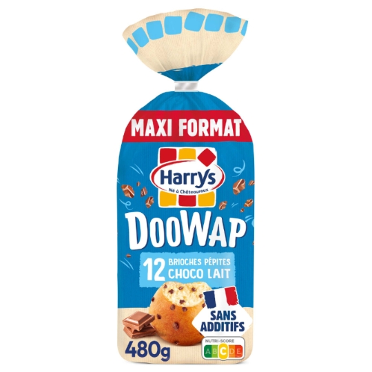 Brioches doowap aux pepites de chocolat au lait sans additifs HARRYS
