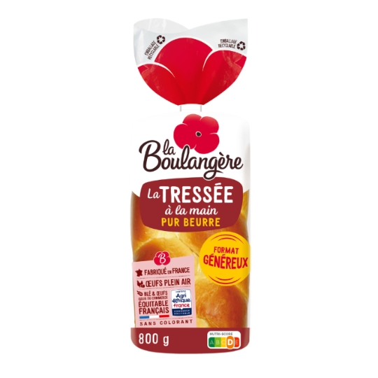 Brioche Tressée Pur Beurre LA BOULANGERE
