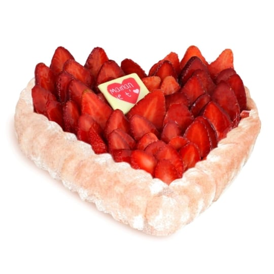 Charlotte cœur fraise 6-8 parts