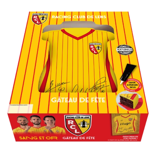 Gâteau Foot Racing Club de Lens Saveur Chocolat LIGHTBODY EUROPE