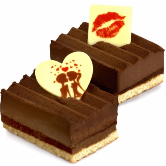 Gâteau Trianon décor St Valentin