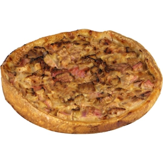 Tarte vergeoise rhubarbe 6 parts
