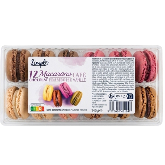 Macarons 4 saveurs assorties SIMPL