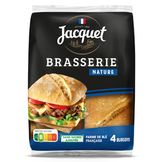 Pain Burger Nature Brasserie Sans sucres ajoutés JACQUET
