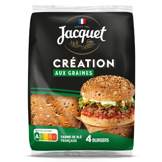 Pain Burger Aux Graines Création JACQUET