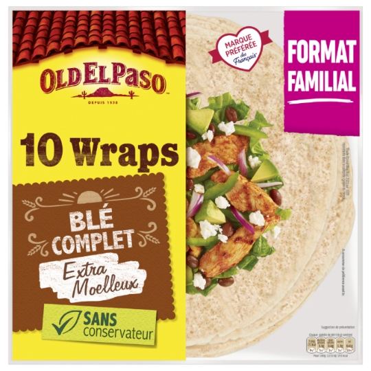 Tortillas de Blé complet Extra Moelleux OLD EL PASO