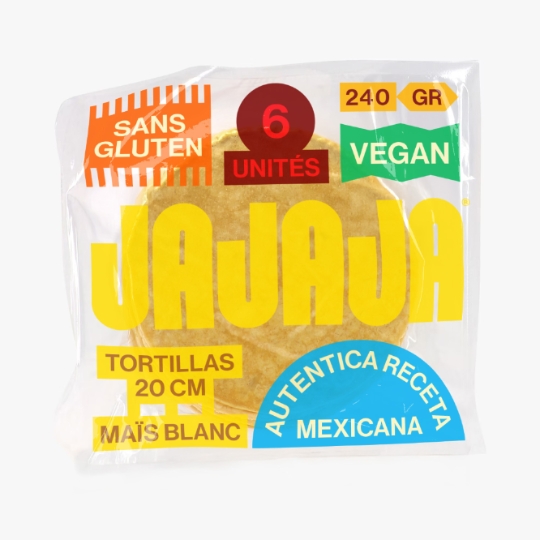 Tortillas 20cm au Maïs Blanc Vegan JAJAJA