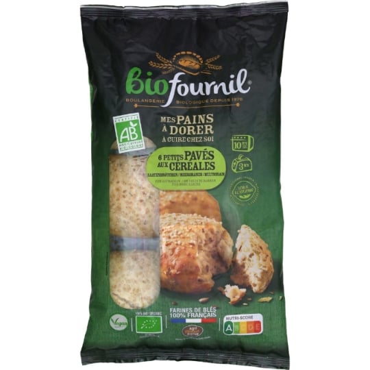 Pain bio pavés céréales à cuire BIOFOURNIL