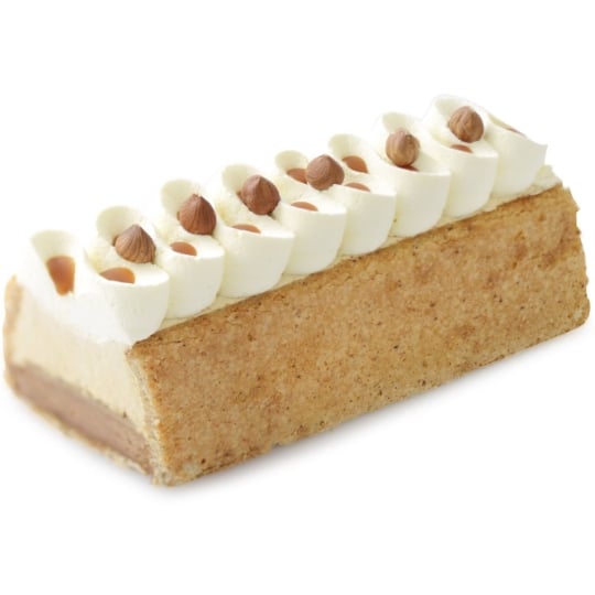 Bûche caramel et noisettes