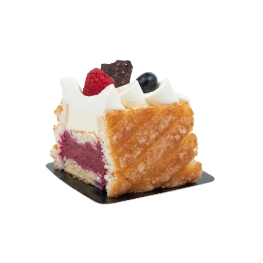 Bûche vanille cassis