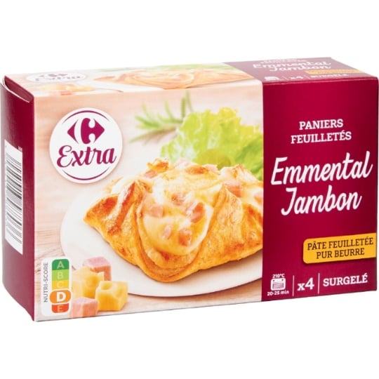 Feuilletés Paniers Emmental Jambon CARREFOUR EXTRA