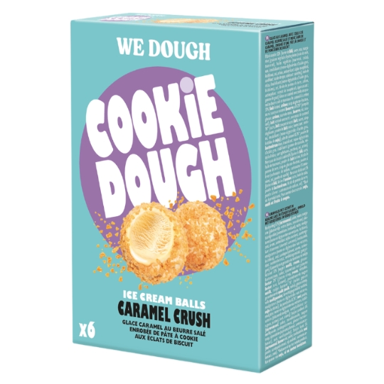 Bouchées Glacées Caramel Beurre Salé Enrobée de Pâte à Cookie WE DOUGH