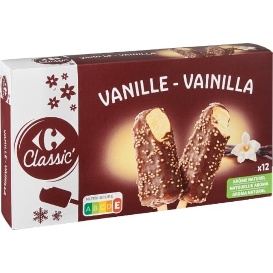 Glaces Bâtonnets Vanille Chocolat CARREFOUR CLASSIC'