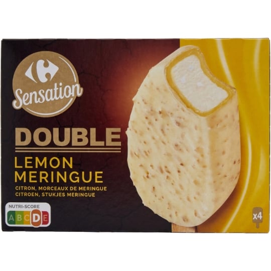 Glaces Bâtonnets Citron Meringue CARREFOUR SENSATION