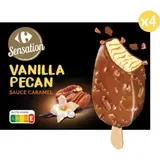 Glaces Bâtonnets Chocolat Vanille Caramel et Pécan CARREFOUR SENSATION