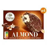 Glaces Bâtonnets Vanille Chocolat et Amandes CARREFOUR EXTRA
