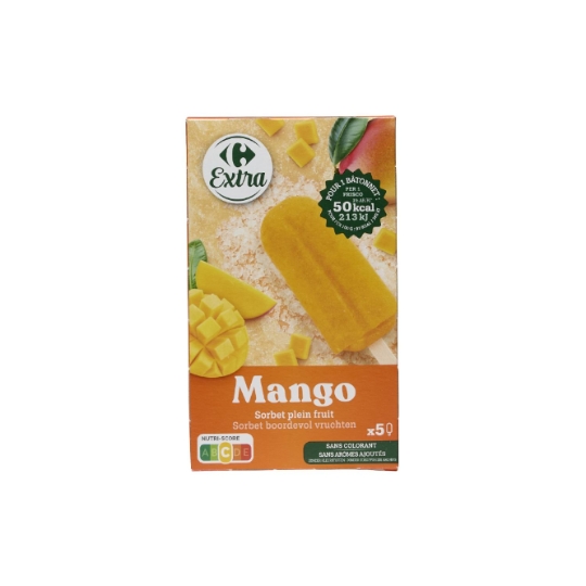 Sorbets Bâtonnets Mangue CARREFOUR EXTRA