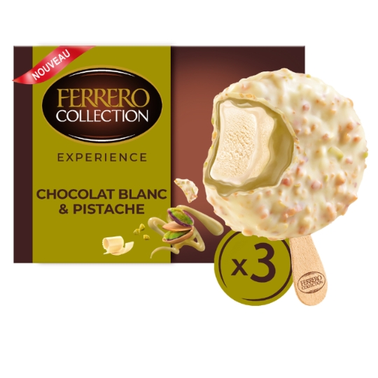 Glaces Bâtonnets Pistache Chocolat Blanc FERRERO ROCHER