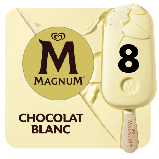 Glaces Bâtonnets Vanille Chocolat Blanc MAGNUM