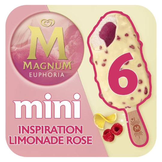 Glaces Bâtonnets Citron Framboise et Bonbons Pétillants Euphoria MAGNUM
