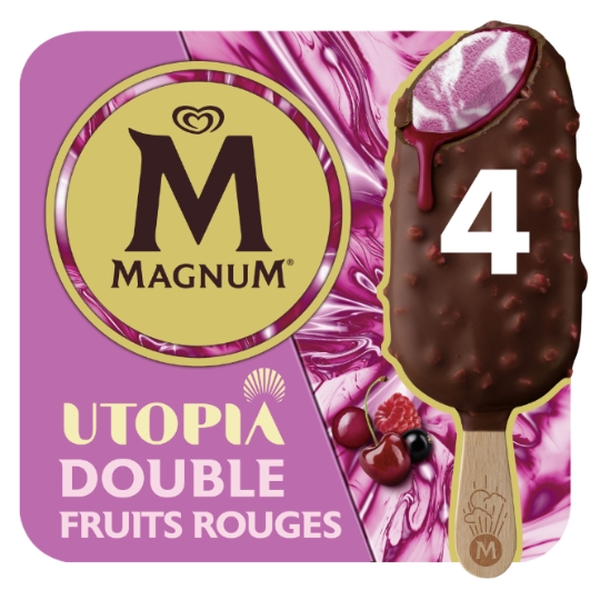 Glaces Bâtonnets Double Fruits Rouges Utopia MAGNUM