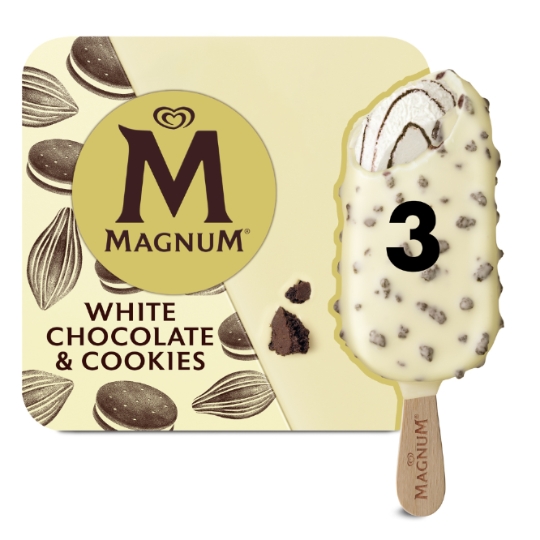 Glaces Bâtonnets Chocolat Blanc Cookies MAGNUM