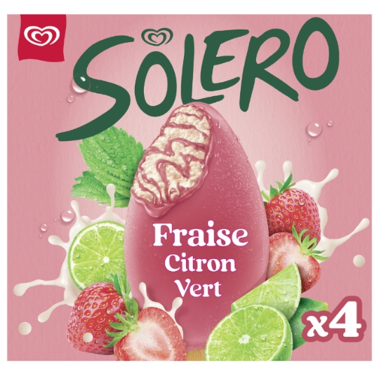 Glaces Bâtonnets Fraise Citron Vert SOLERO